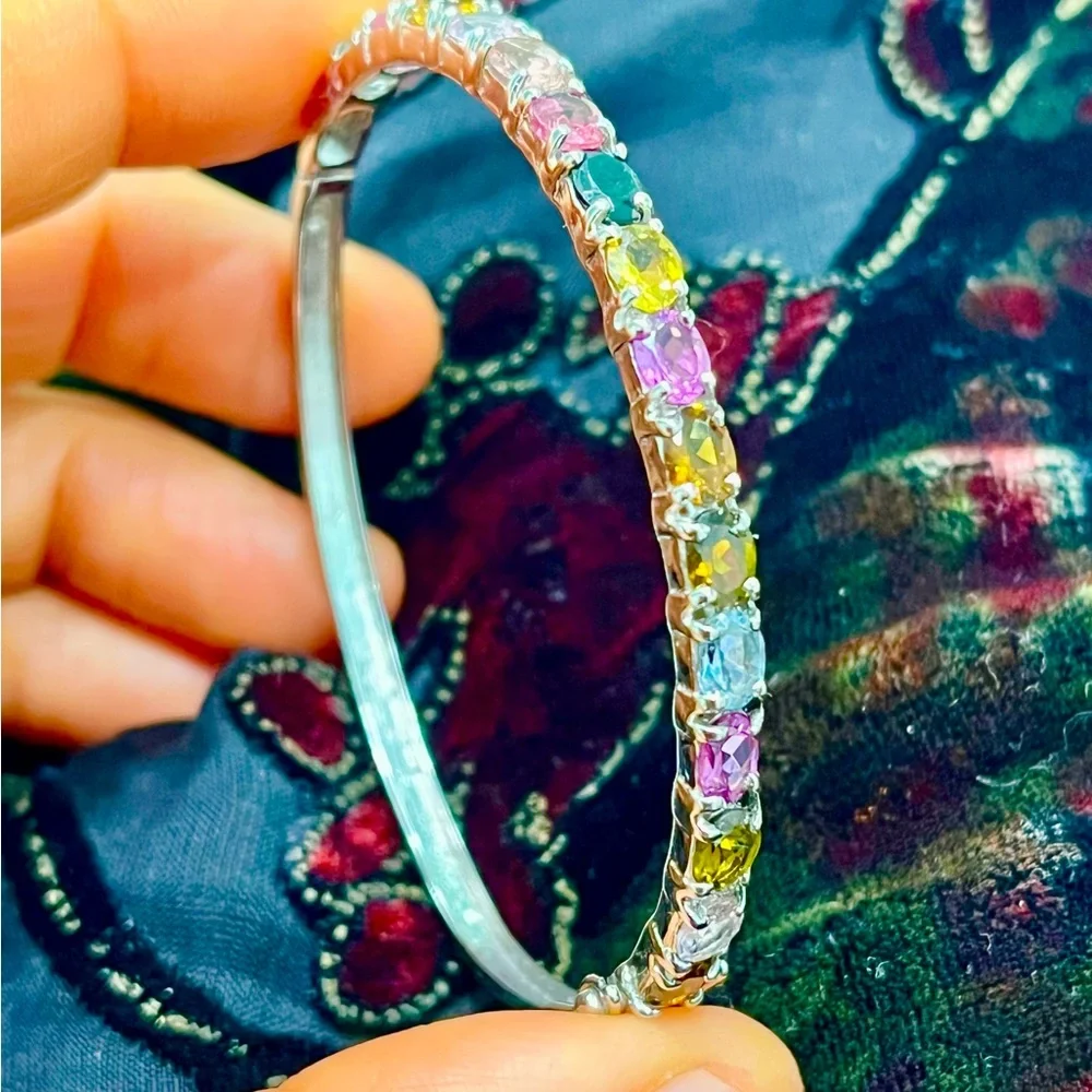 17x0.5ct Tourmalines 14KGP Bracelet